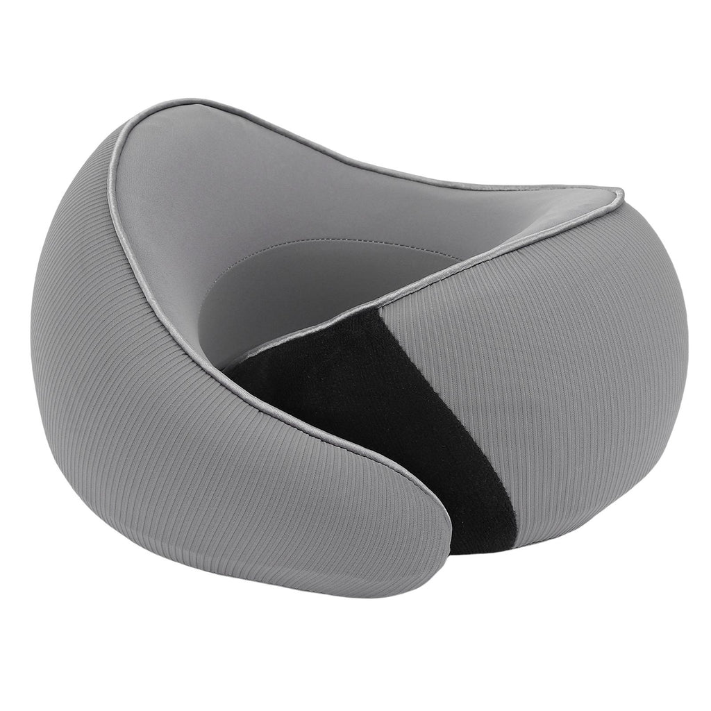 Heating Travel Pillow for Airplanes Memory Foam Slow Rebound Portable USB Neck Wrap Pillow with Storage Bag for Sleeping Car Dark Gray 26x24x14cm/10.2x9.4x5.5in