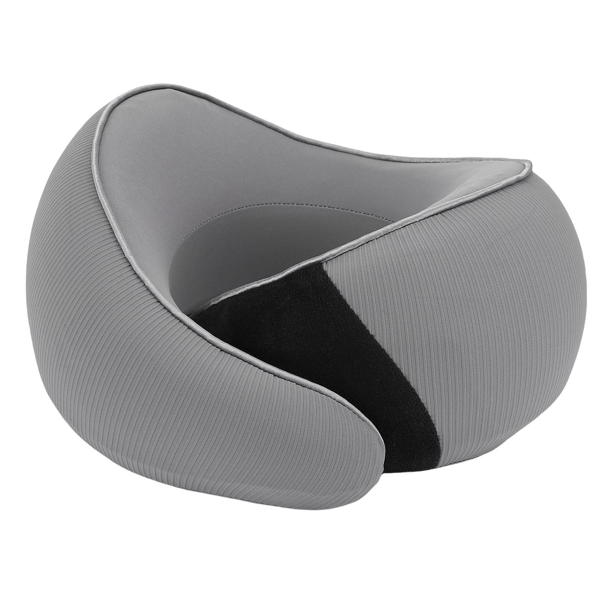 Heating Travel Pillow for Airplanes Memory Foam Slow Rebound Portable USB Neck Wrap Pillow with Storage Bag for Sleeping Car Dark Gray 26x24x14cm/10.2x9.4x5.5in