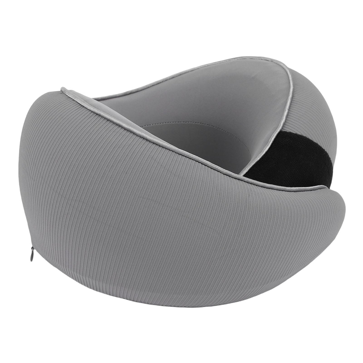Heating Travel Pillow for Airplanes Memory Foam Slow Rebound Portable USB Neck Wrap Pillow with Storage Bag for Sleeping Car Dark Gray 26x24x14cm/10.2x9.4x5.5in