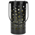 Outdoor Garden Patio Iron Hollow LED Solar Lamp Waterproof Landscape Light (Star Moon Light)