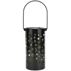 Outdoor Garden Patio Iron Hollow LED Solar Lamp Waterproof Landscape Light (Star Moon Light)