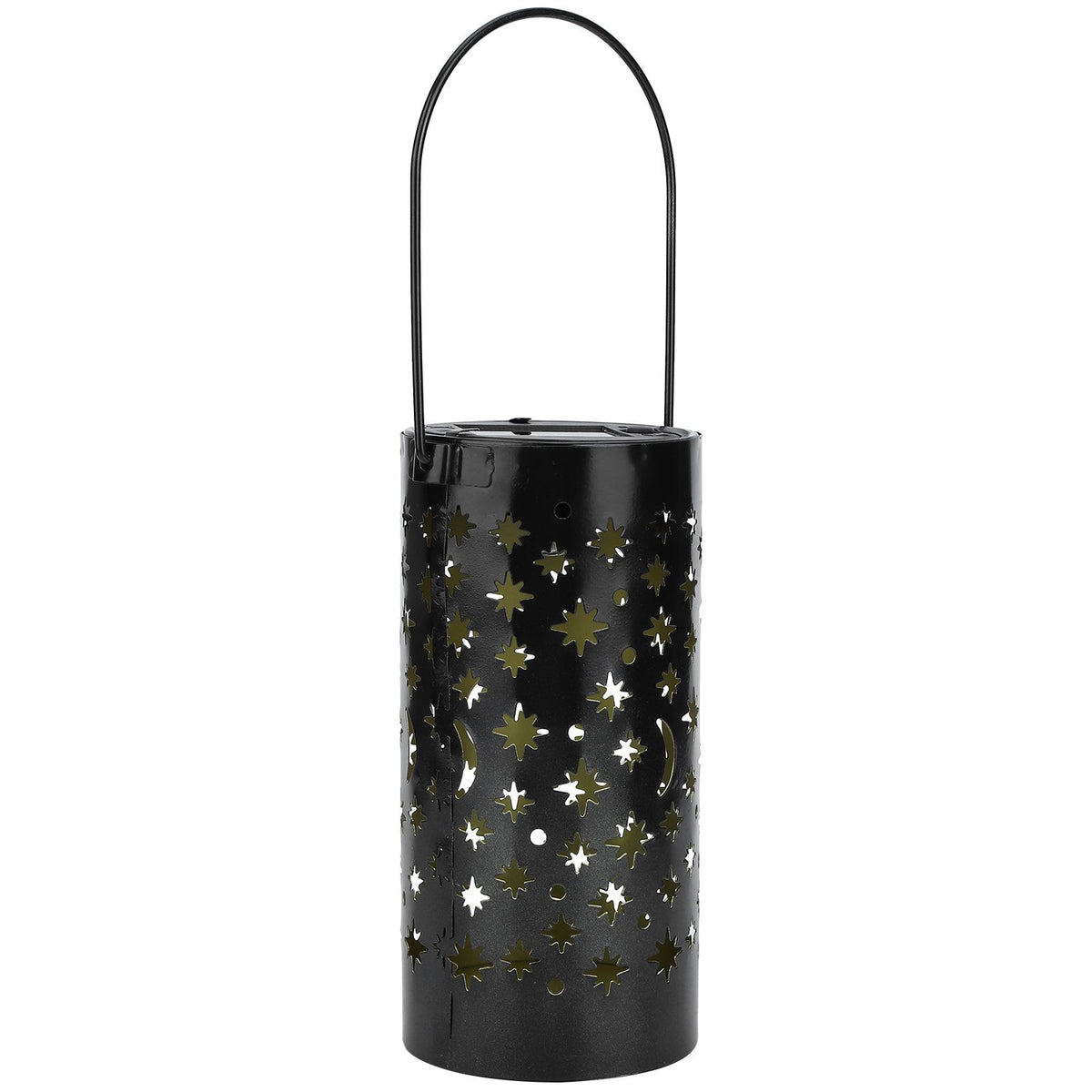 Outdoor Garden Patio Iron Hollow LED Solar Lamp Waterproof Landscape Light (Star Moon Light)