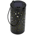 Outdoor Garden Patio Iron Hollow LED Solar Lamp Waterproof Landscape Light (Star Moon Light)