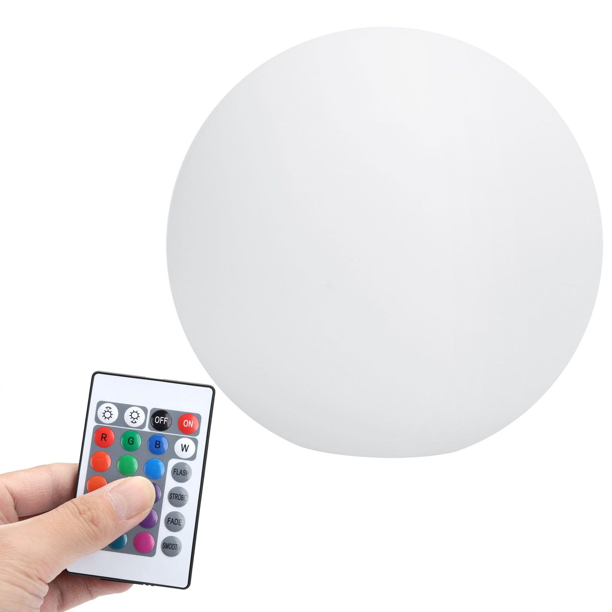 LED 16 Colors Remote Control Night Light USB Charging Waterproof Spherical Lamp (20cm)