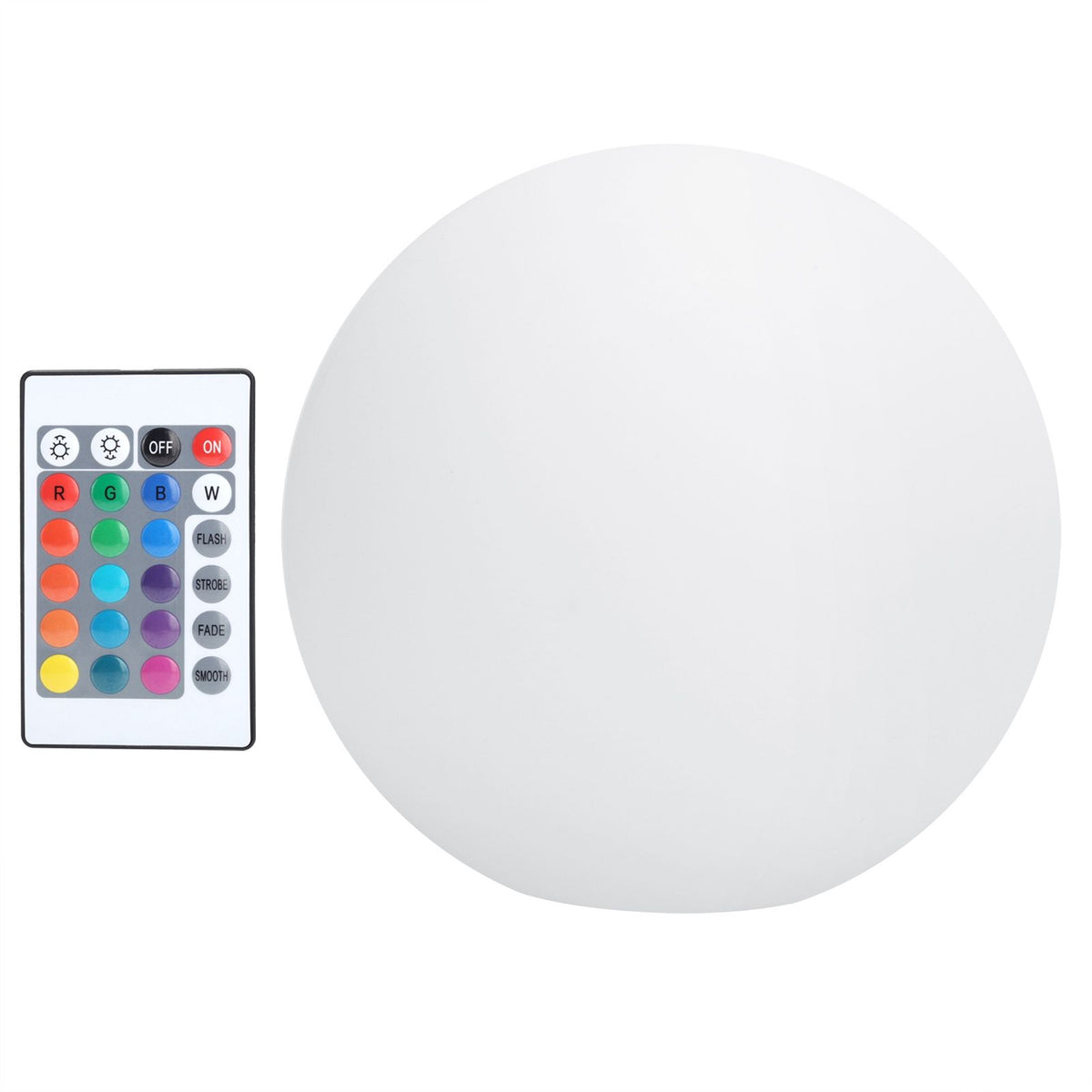 LED 16 Colors Remote Control Night Light USB Charging Waterproof Spherical Lamp (20cm)