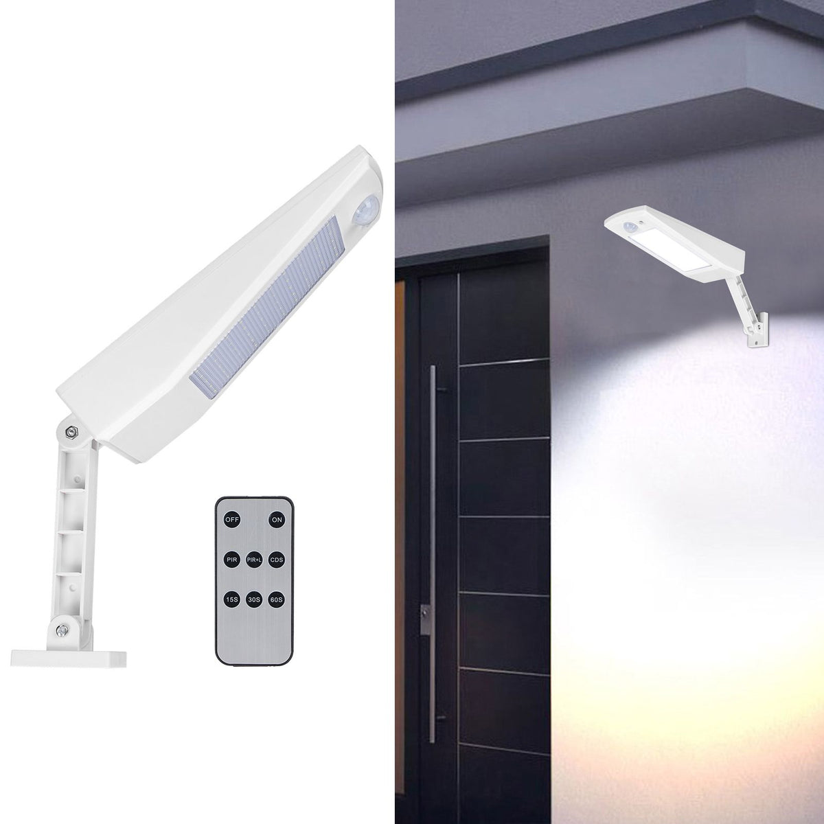 LED Solar Light Induction Wall Lamp White Shell White Light Courtyard Outdoor Lighting Supplies