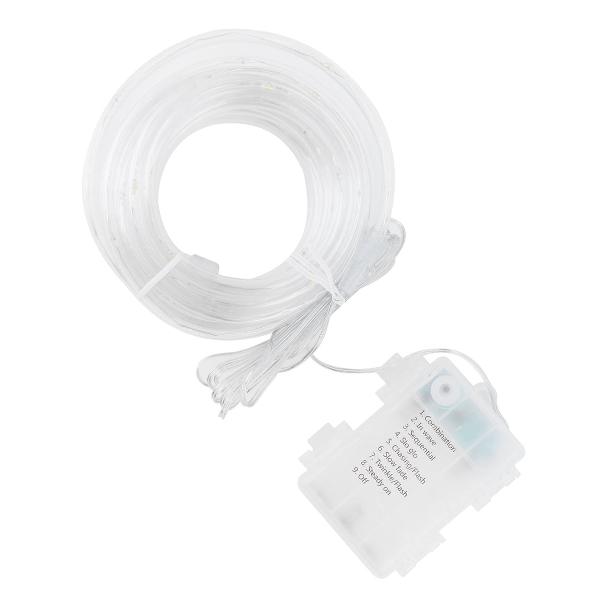Rope Lights Outdoor Warm White Light Waterproof 50LEDs 8 Modes Copper Wire Tube Decoration Light for Courtyard