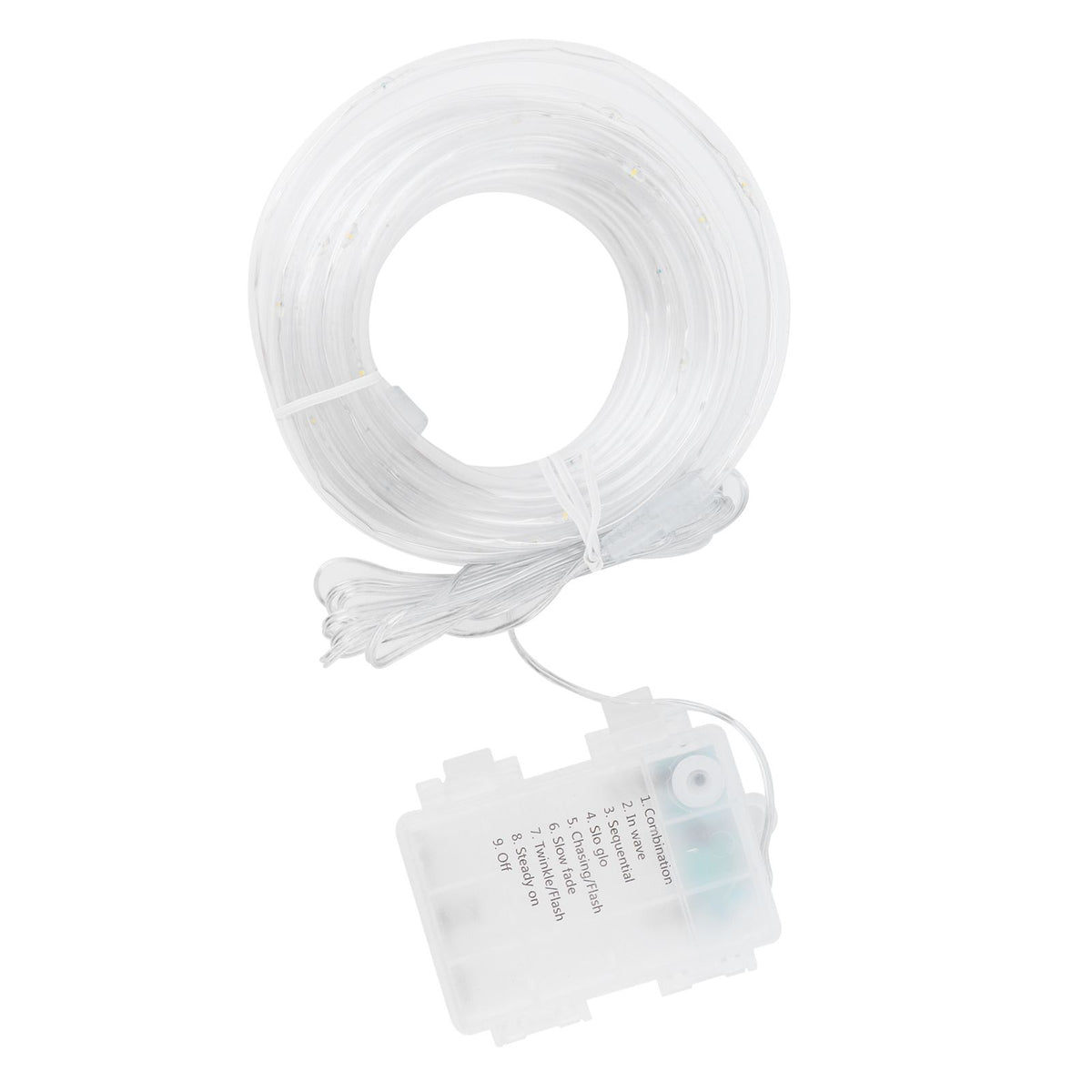 Rope Lights Outdoor Warm White Light Waterproof 50LEDs 8 Modes Copper Wire Tube Decoration Light for Courtyard