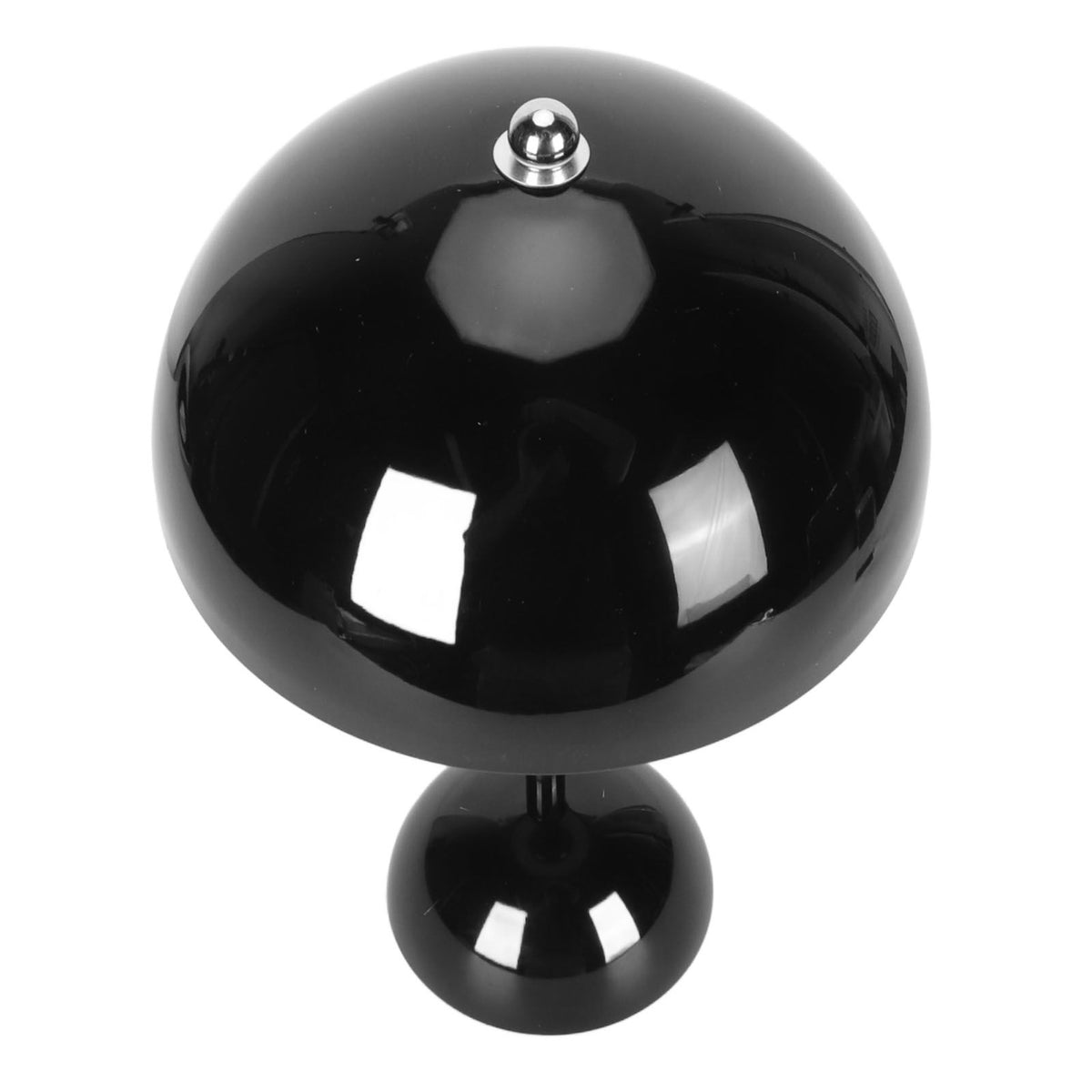 Cordless Table Lamp Iron Touch Dimmable USB Rechargeable Modern LED Bedside Reading Lamp with Mushroom Dome for Bedroom Living Room Office Black