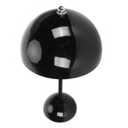 Cordless Table Lamp Iron Touch Dimmable USB Rechargeable Modern LED Bedside Reading Lamp with Mushroom Dome for Bedroom Living Room Office Black