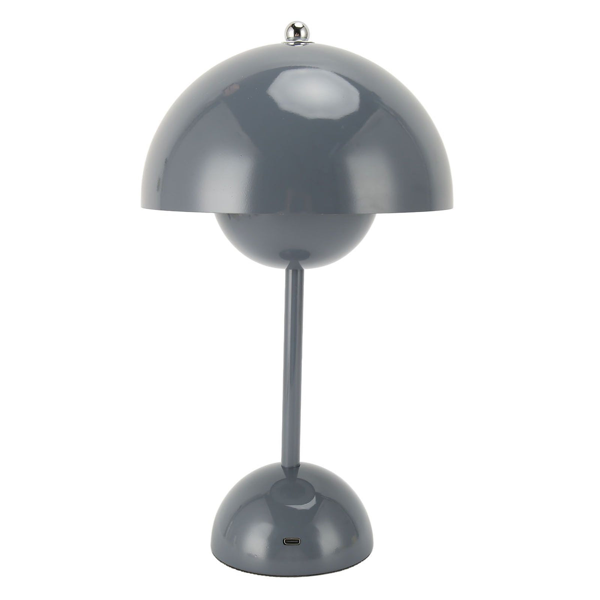 Cordless Table Lamp Iron Touch Dimmable USB Rechargeable Modern LED Bedside Reading Lamp with Mushroom Dome for Bedroom Living Room Office Grey