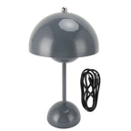 Cordless Table Lamp Iron Touch Dimmable USB Rechargeable Modern LED Bedside Reading Lamp with Mushroom Dome for Bedroom Living Room Office Grey