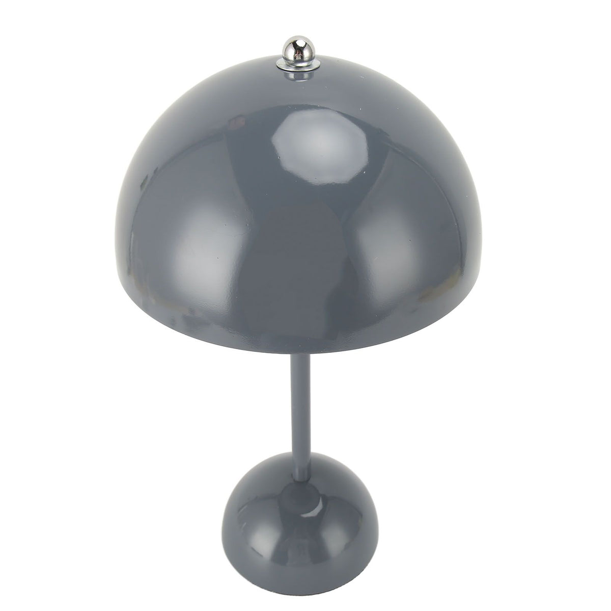 Cordless Table Lamp Iron Touch Dimmable USB Rechargeable Modern LED Bedside Reading Lamp with Mushroom Dome for Bedroom Living Room Office Grey