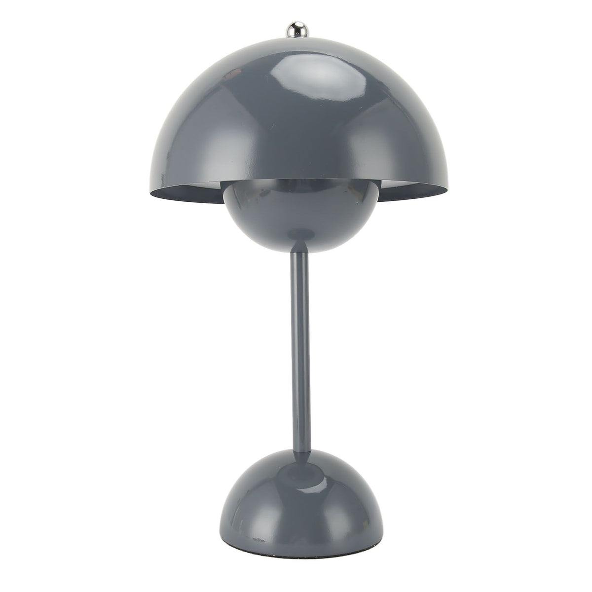 Cordless Table Lamp Iron Touch Dimmable USB Rechargeable Modern LED Bedside Reading Lamp with Mushroom Dome for Bedroom Living Room Office Grey