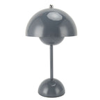 Cordless Table Lamp Iron Touch Dimmable USB Rechargeable Modern LED Bedside Reading Lamp with Mushroom Dome for Bedroom Living Room Office Grey