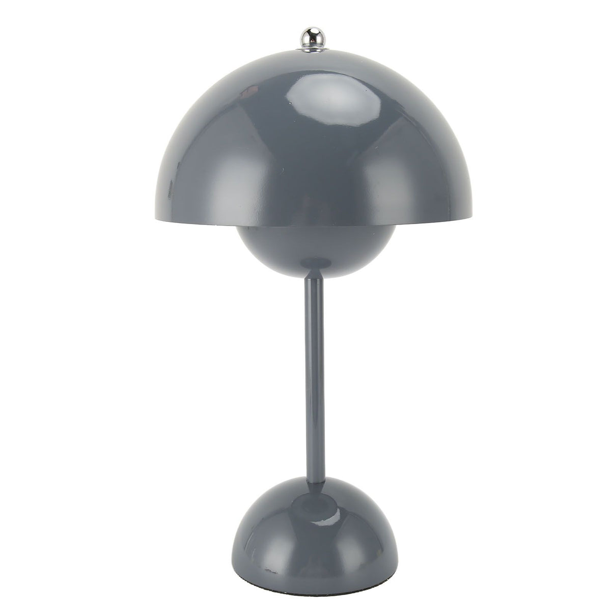 Cordless Table Lamp Iron Touch Dimmable USB Rechargeable Modern LED Bedside Reading Lamp with Mushroom Dome for Bedroom Living Room Office Grey