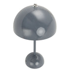Cordless Table Lamp Iron Touch Dimmable USB Rechargeable Modern LED Bedside Reading Lamp with Mushroom Dome for Bedroom Living Room Office Grey