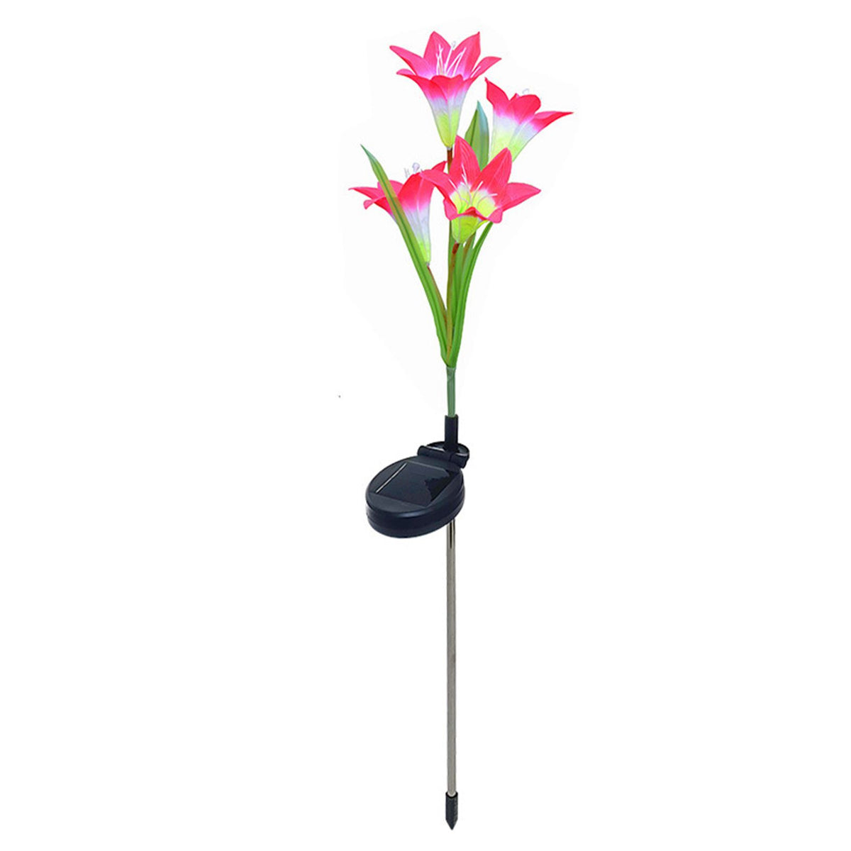 Solar Lily Flower Lights 7 Color Changing Waterproof Decorative Solar Powered Stake Lights for Garden Patio Yard Outdoor