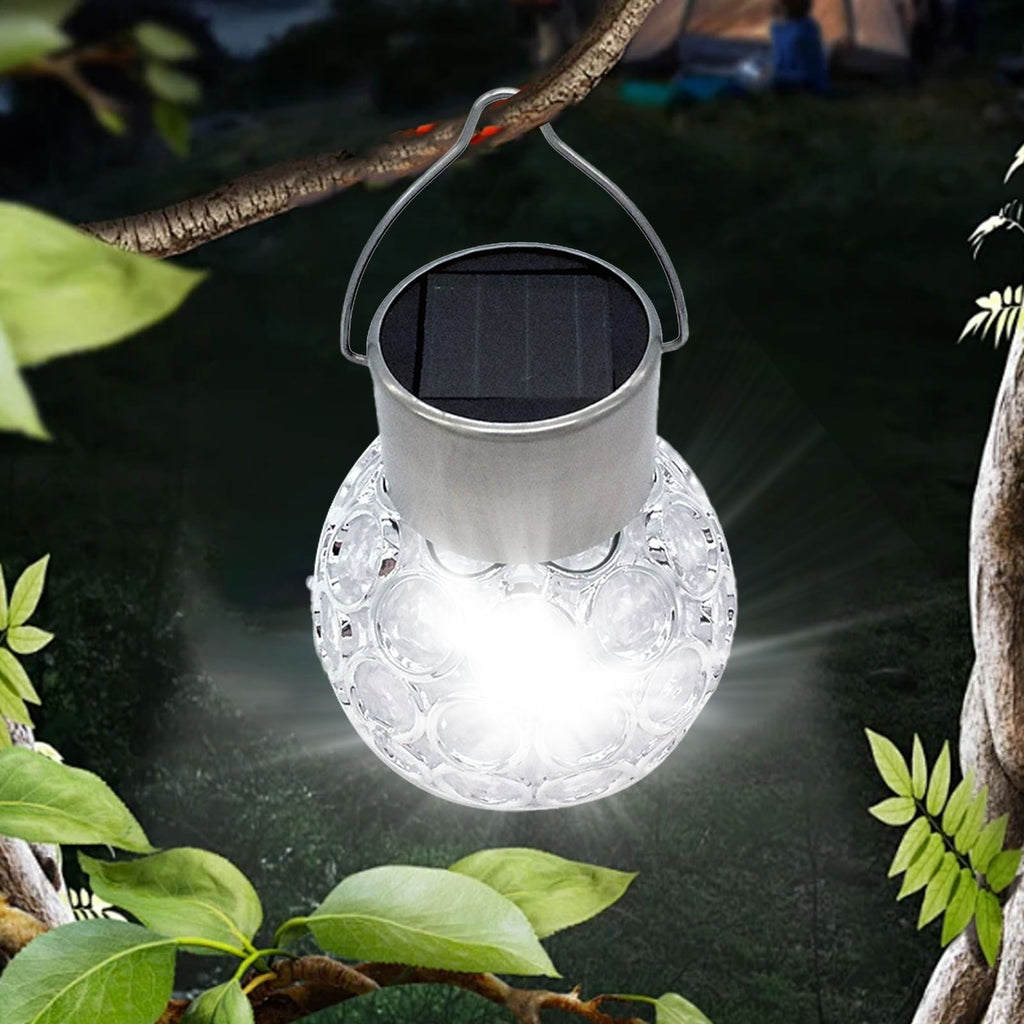 Solar Outdoor Hanging Light Waterproof Decorative Garden Decoration White Lighting