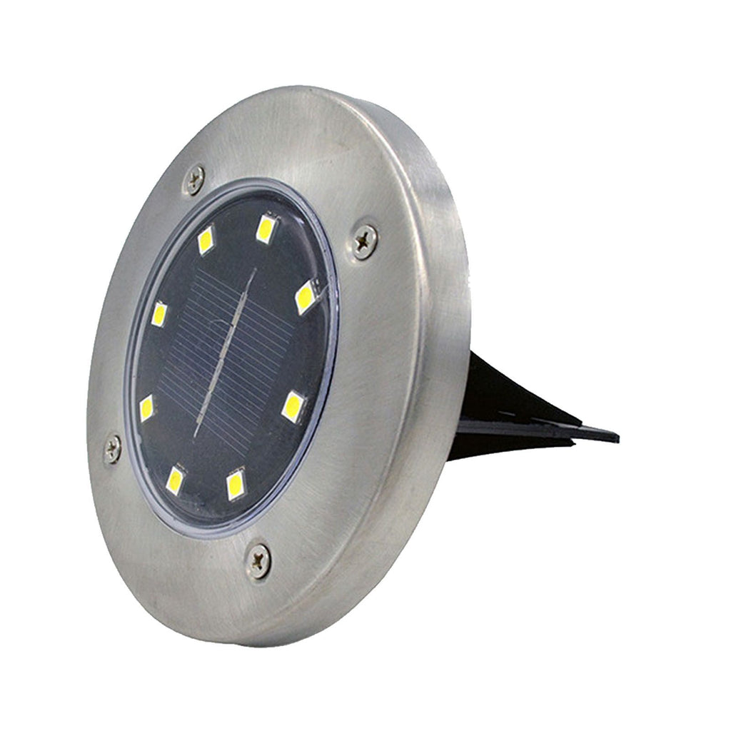 LED Solar Ground Light IP65 Waterproof Dark Sensing Auto On Off Decorative Floor Light for Yard Landscape White Light