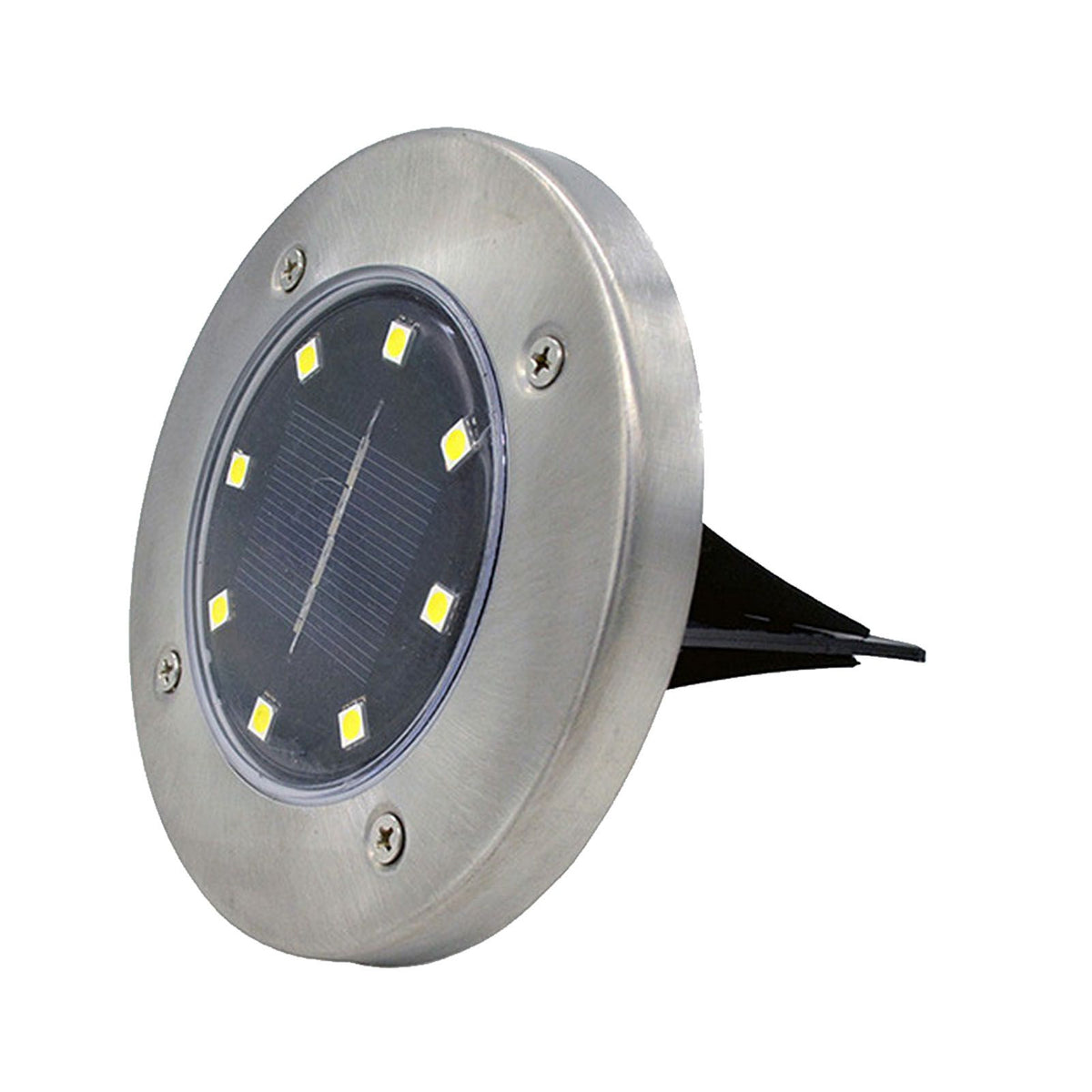 LED Solar Ground Light IP65 Waterproof Dark Sensing Auto On Off Decorative Floor Light for Yard Landscape White Light