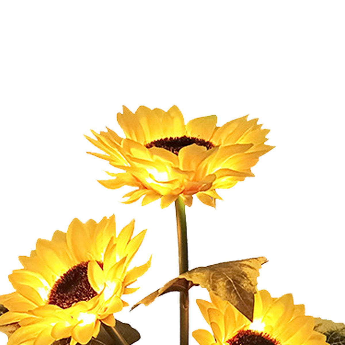 Solar Sunflower Light 24 LEDs Warm White IP55 Waterproof Outdoor Decorative Flower Light for Garden Courtyard
