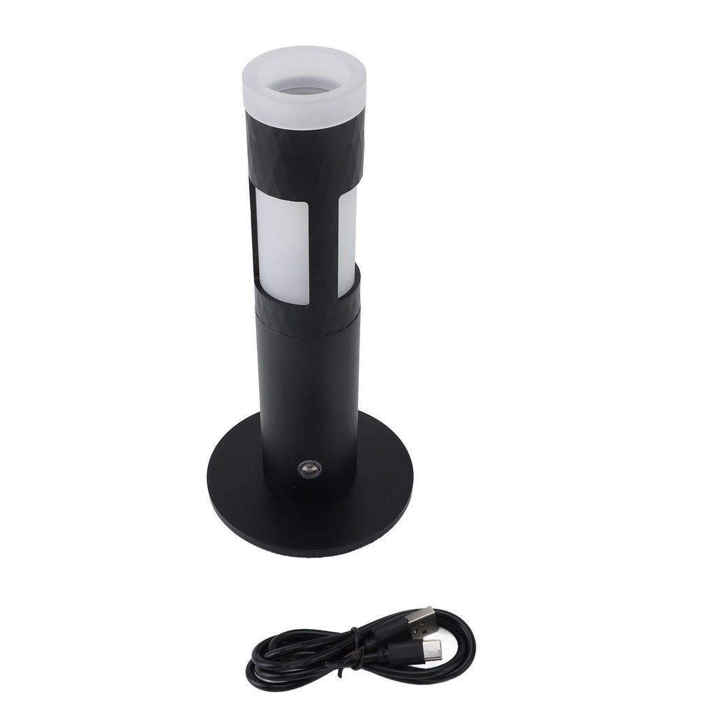 Vase Table Lamp Battery Powered USB Rechargeable Cordless Dimmable Flower Vase LED Bedside Touch Lamp for Bedroom Living Room Black