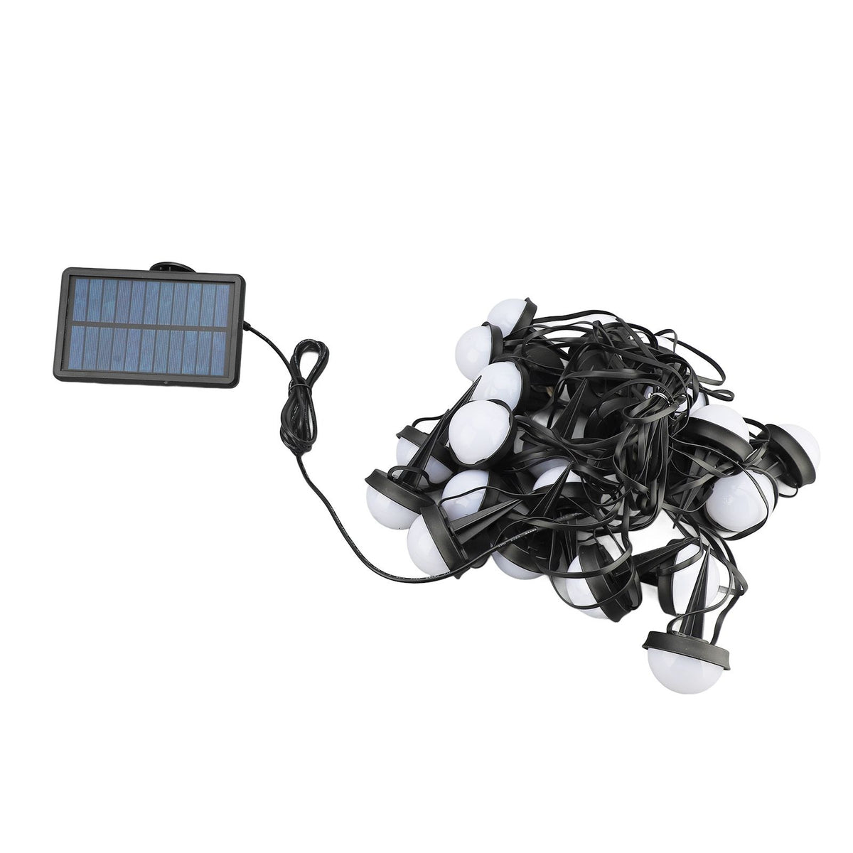 Ground String Light 25 RGB Bulbs IP66 Waterproof APP Bluetooth 2.4G Remote Control Solar Powered Outdoor Ground Light