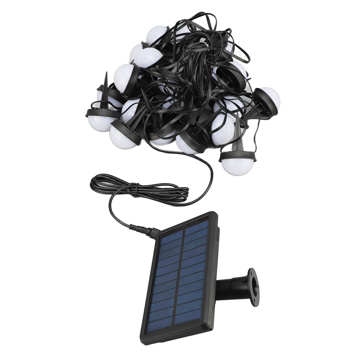 Ground String Light 25 RGB Bulbs IP66 Waterproof APP Bluetooth 2.4G Remote Control Solar Powered Outdoor Ground Light