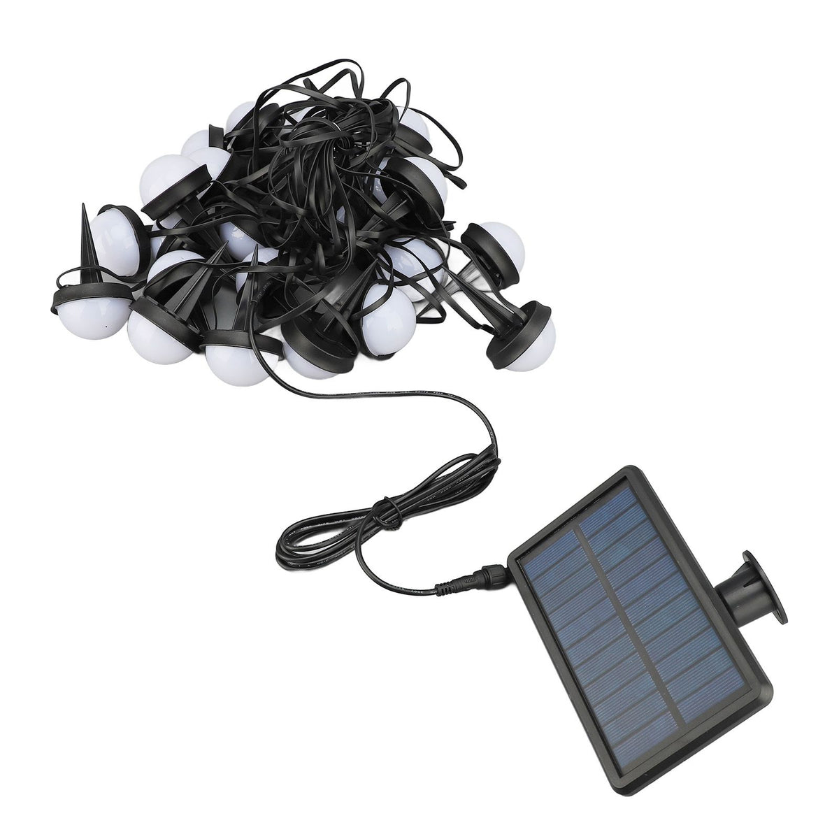Ground String Light 25 RGB Bulbs IP66 Waterproof APP Bluetooth 2.4G Remote Control Solar Powered Outdoor Ground Light