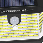 LED Solar Motion Sensor Lights IP64 Water Resistant Outside Security Wall Light for Gate Doorway Yard Garden