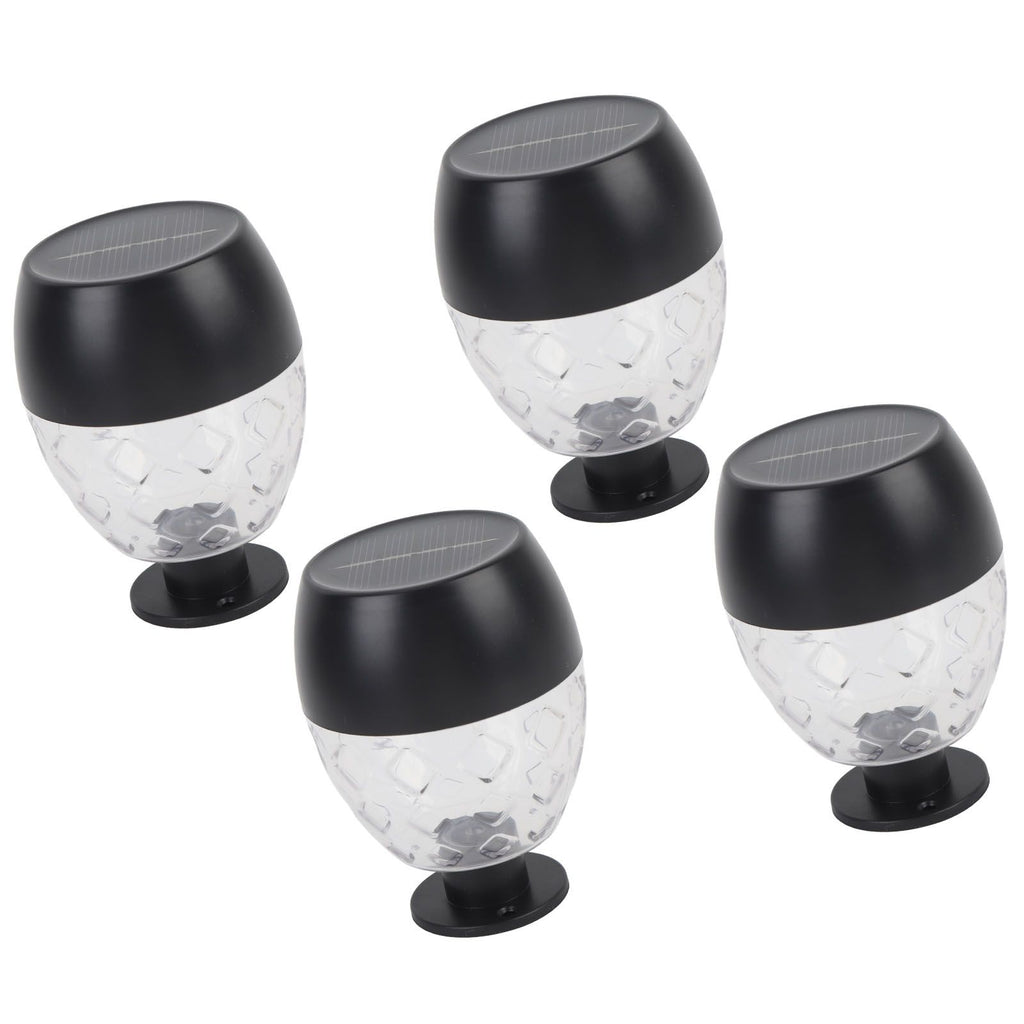 4pcs Solar Fence Lights Solar Outdoor Wall Lights Up Down Lighting IP65 Water Resistant for Garden Patio Backyard Yard Decor Auto On At Dusk