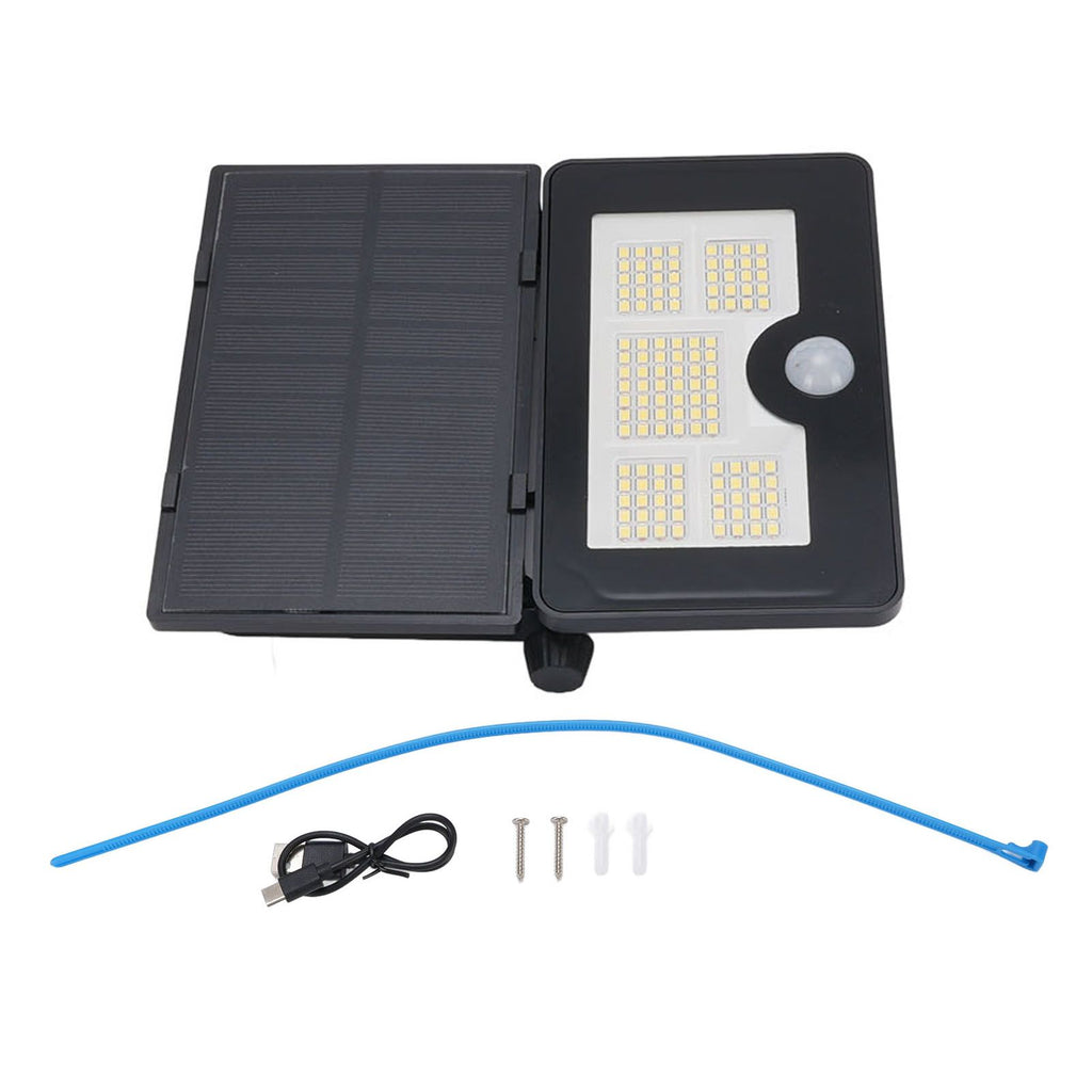 LED Solar Outdoor Light Motion Light Dual Sensors Folding IP65 Rainproof Solar Security Flood Light for Yard Wall Porch Garage