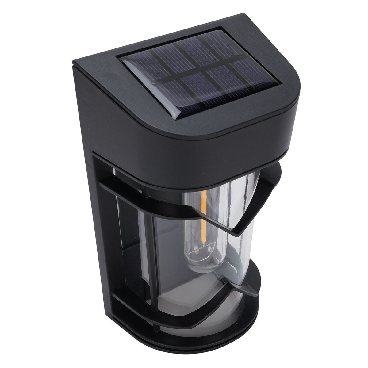Solar Wall Light Dusk to Dawn Outdoor Solar Light IP65 Solar Wall Sconce for Outdoor Patio Fence Yard Garage Warm Light