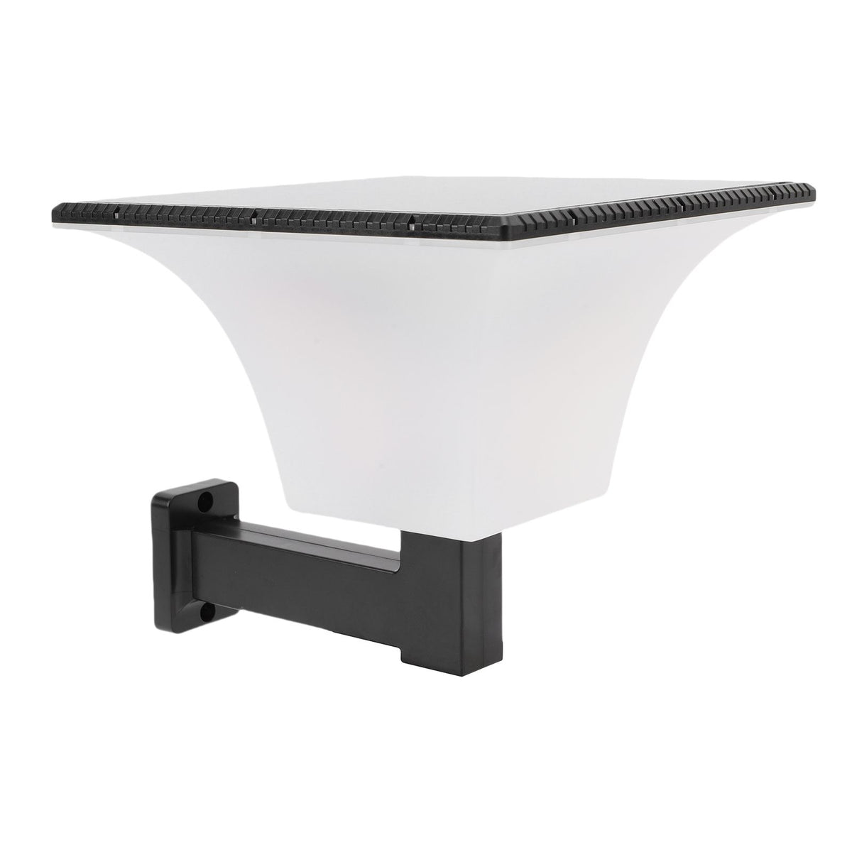 LED Solar Wall Light IP65 Water Proof Outdoor Wall Sconce Lantern Lamp Fixture Solar Post Light with Sensor for Patio Yard Garden 2311 Warm Light