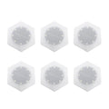 6pcs Hexagon Wall Lights Cordless Light Sensor Rain Proof Solar Powered LED Hexagon Wall Light Panels for Outdoor Balcony Courtyard Decor White Light