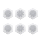 6pcs Hexagon Wall Lights Cordless Light Sensor Rain Proof Solar Powered LED Hexagon Wall Light Panels for Outdoor Balcony Courtyard Decor White Light