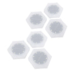 6pcs Hexagon Wall Lights Cordless Light Sensor Rain Proof Solar Powered LED Hexagon Wall Light Panels for Outdoor Balcony Courtyard Decor White Light