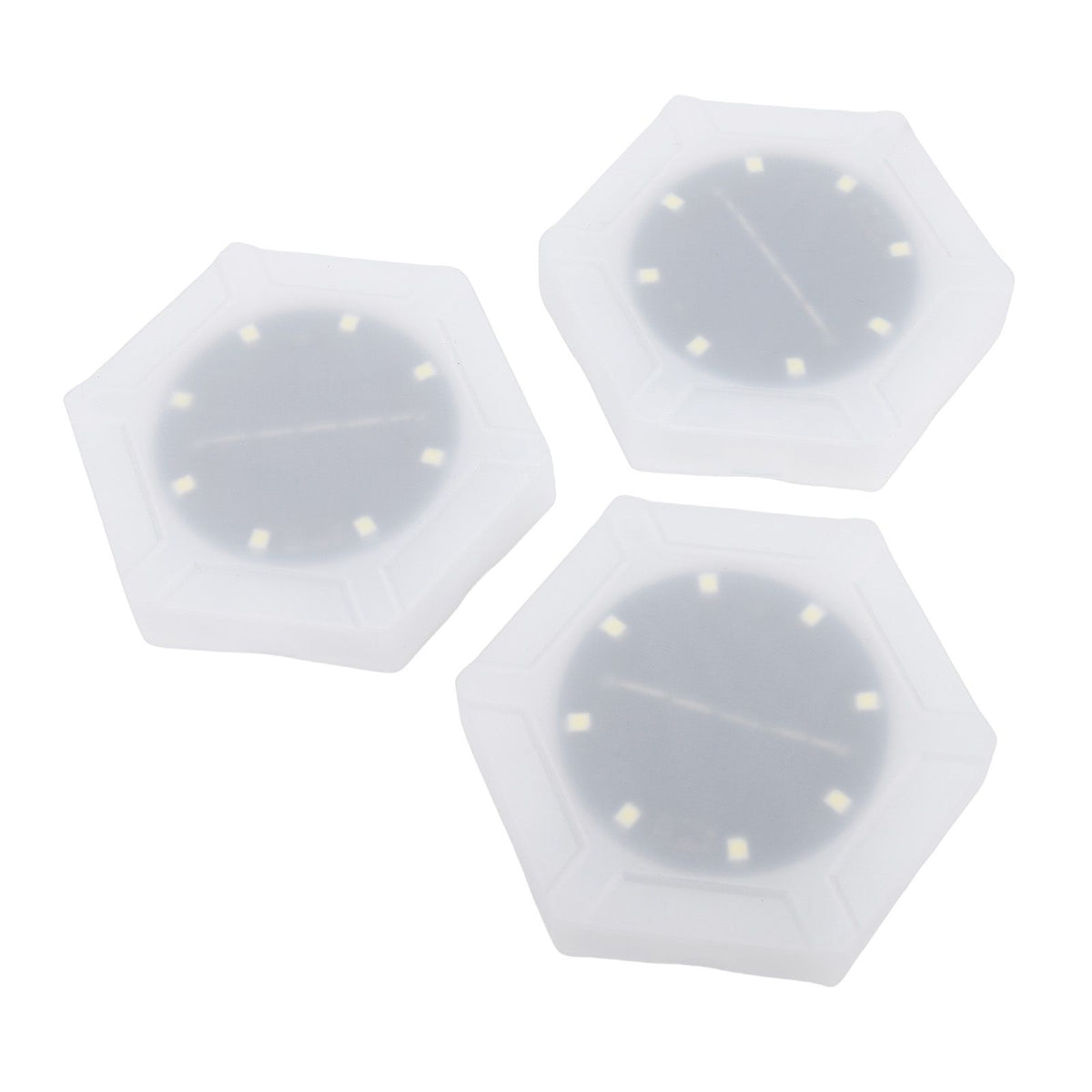 6pcs Hexagon Wall Lights Cordless Light Sensor Rain Proof Solar Powered LED Hexagon Wall Light Panels for Outdoor Balcony Courtyard Decor White Light