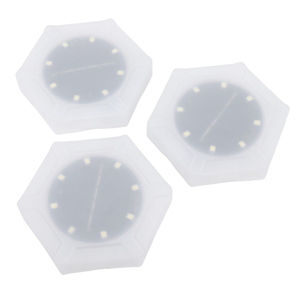 6pcs Hexagon Wall Lights Cordless Light Sensor Rain Proof Solar Powered LED Hexagon Wall Light Panels for Outdoor Balcony Courtyard Decor White Light