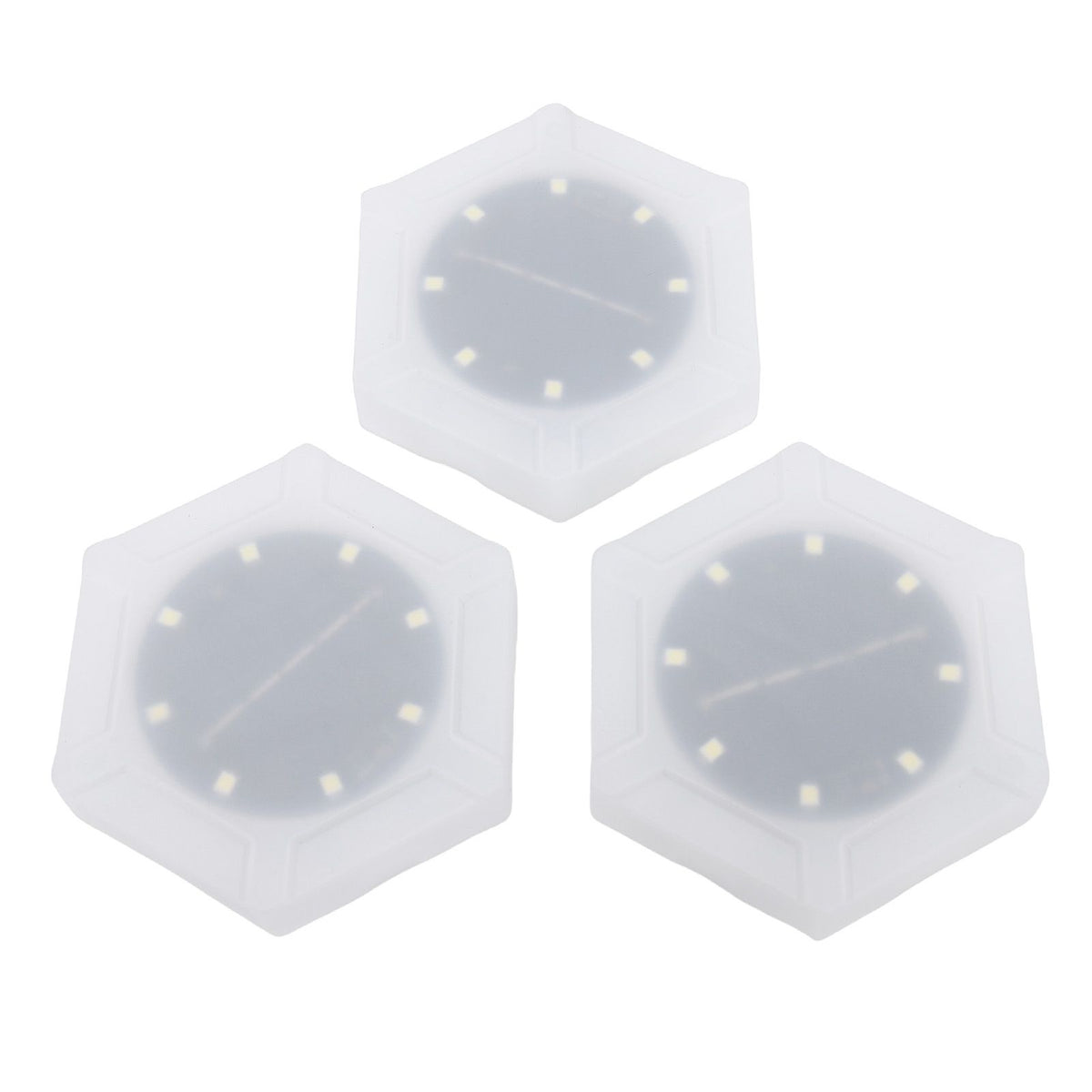 6pcs Hexagon Wall Lights Cordless Light Sensor Rain Proof Solar Powered LED Hexagon Wall Light Panels for Outdoor Balcony Courtyard Decor Warm Light