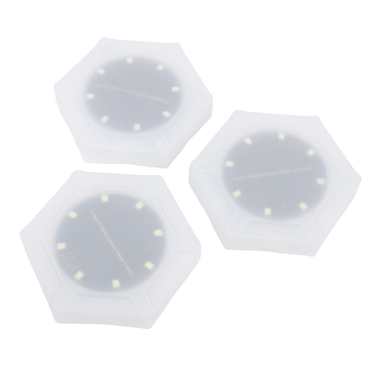 6pcs Hexagon Wall Lights Cordless Light Sensor Rain Proof Solar Powered LED Hexagon Wall Light Panels for Outdoor Balcony Courtyard Decor Warm Light