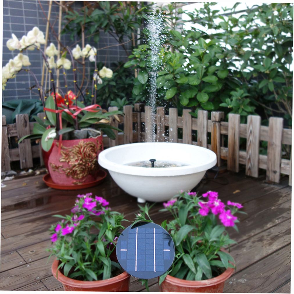 9V 3.5W Solar Panel Solar Powered Fountain Submersible Brushless Water Pump Kit for Bird Bath Pond Pull 200L/H 150cm Lift