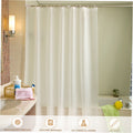 Htovila 72 * 72'' White PEVA Waterproof Mildewproof Shower Curtain Privacy Protection Home Hotel Bathroom Curtain with 12pcs Hooks