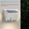 Solar Lights Outdoor Wireless LED Solar Motion Sensor Lights 3 Modes 120° Wide Angle Illumination IP65 Waterproof