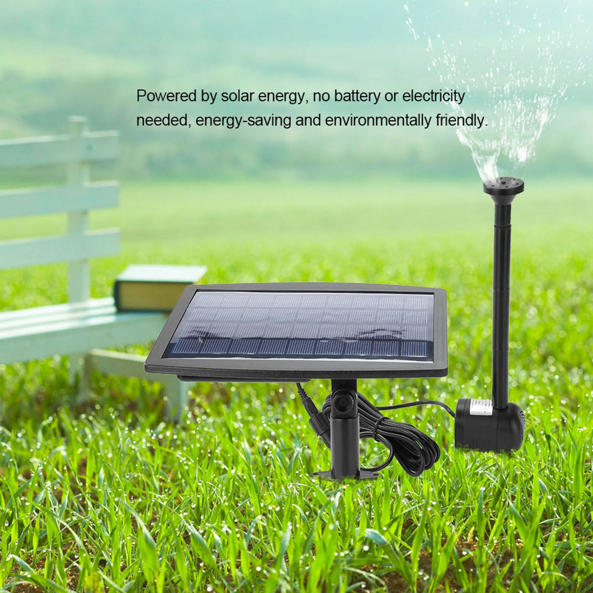 2.5W Solar Powered Fountain Water Pump for Pool Pond Garden Plants Aquarium