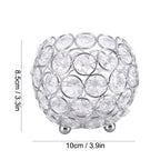 Crystal Tea Light Candle Holders Wedding Decor Table Centerpieces (Silver Diameter 10cm)