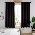 2pcs Set Black Durable Thickened Mildew proof Lightproof Curtain Household(5#)