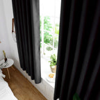 2pcs Set Black Durable Thickened Mildew proof Lightproof Curtain Household(5#)