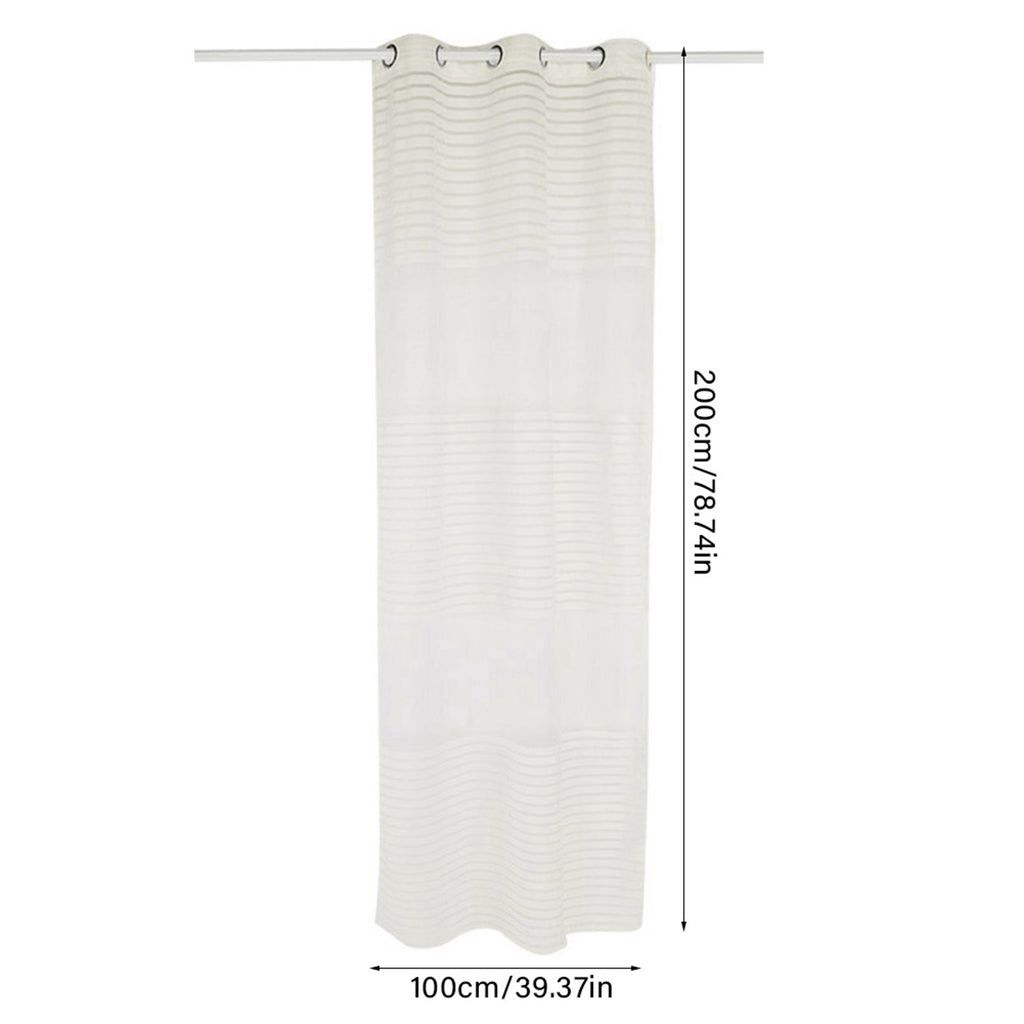 Semi Sheer Window Curtain Bedroom Balcony Drape Curtain Window Treatment (Grommet 100*200CM)